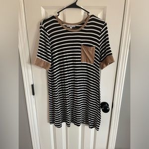 Moa Moa Striped Shirt Dress